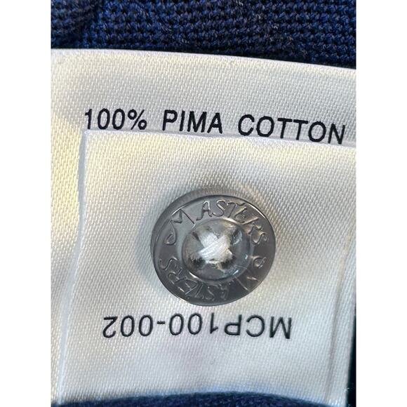 Masters Collection Men's Navy Short-Sleeve Golf Polo Augusta Logo XL Pima Cotton - Picture 7 of 9